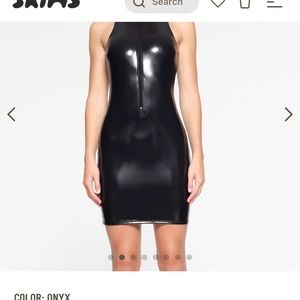 Skims stretch vinyl mini dress